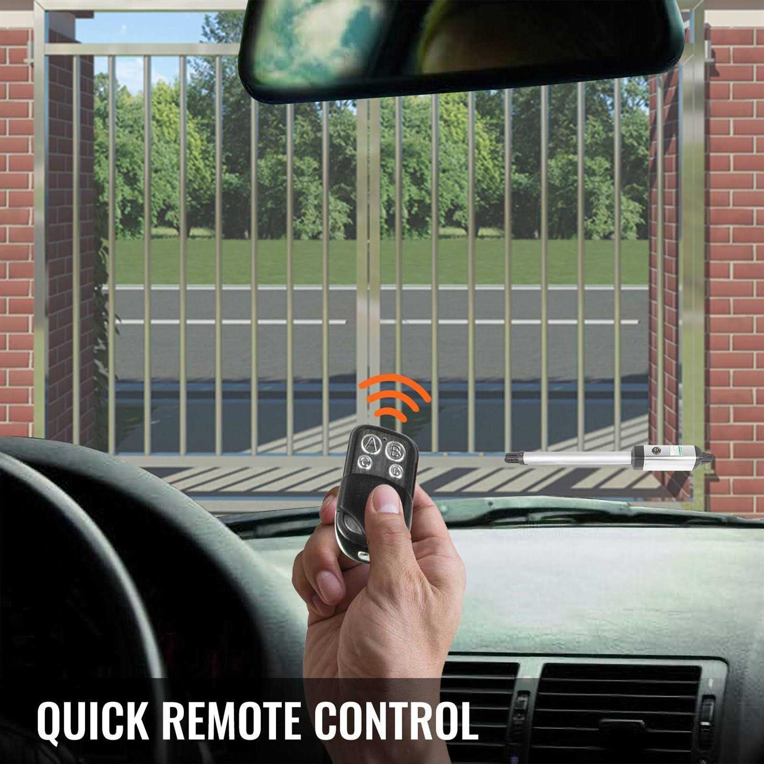 VEVOR Electric Gate Opener Single Swing Gate Opener 16mm/s Speed 50W Automatic Gate Openers with Remote Complete Kit Push/Pull-to-Open Up to 551lbs - Image 3