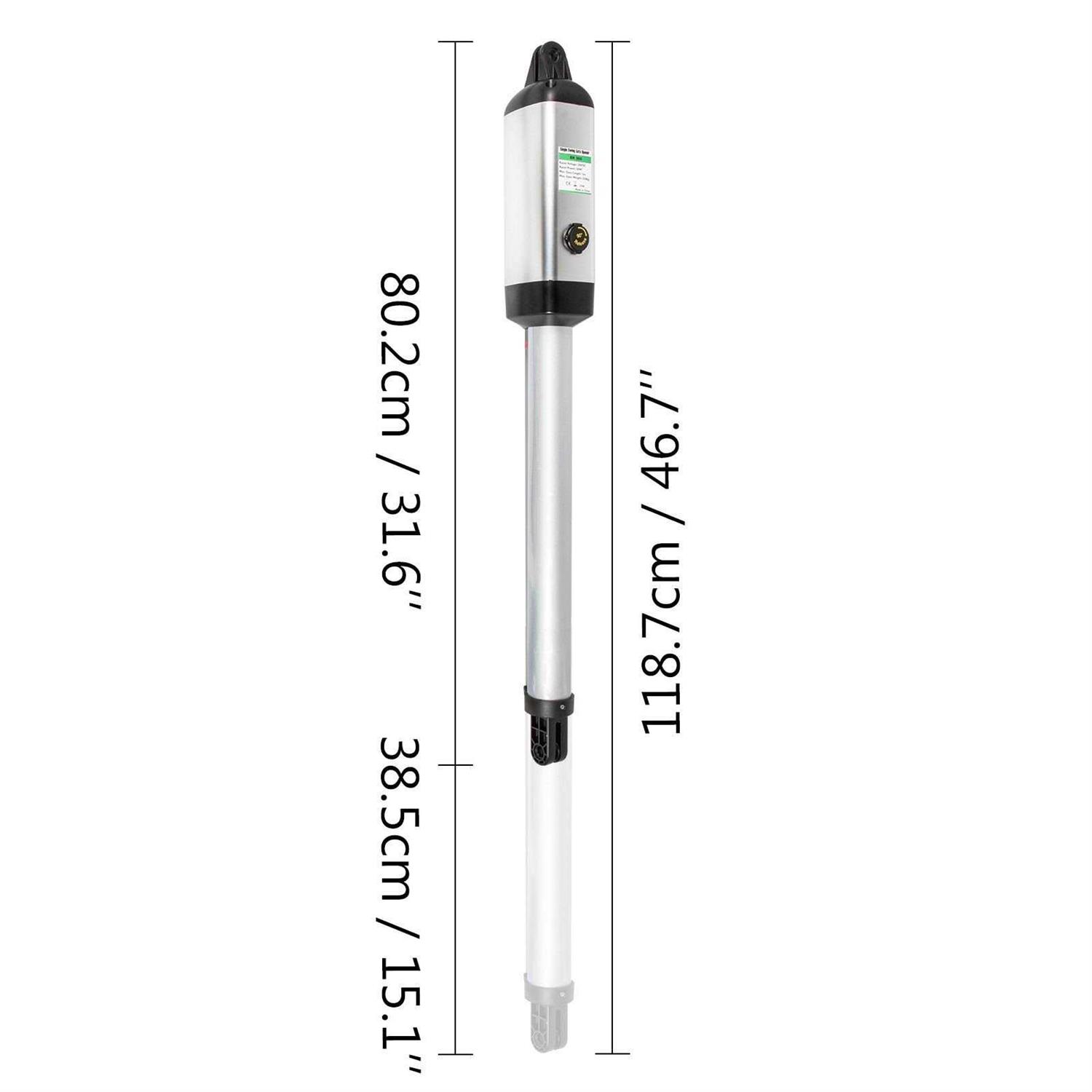 VEVOR Electric Gate Opener Single Swing Gate Opener 16mm/s Speed 50W Automatic Gate Openers with Remote Complete Kit Push/Pull-to-Open Up to 551lbs - Image 4