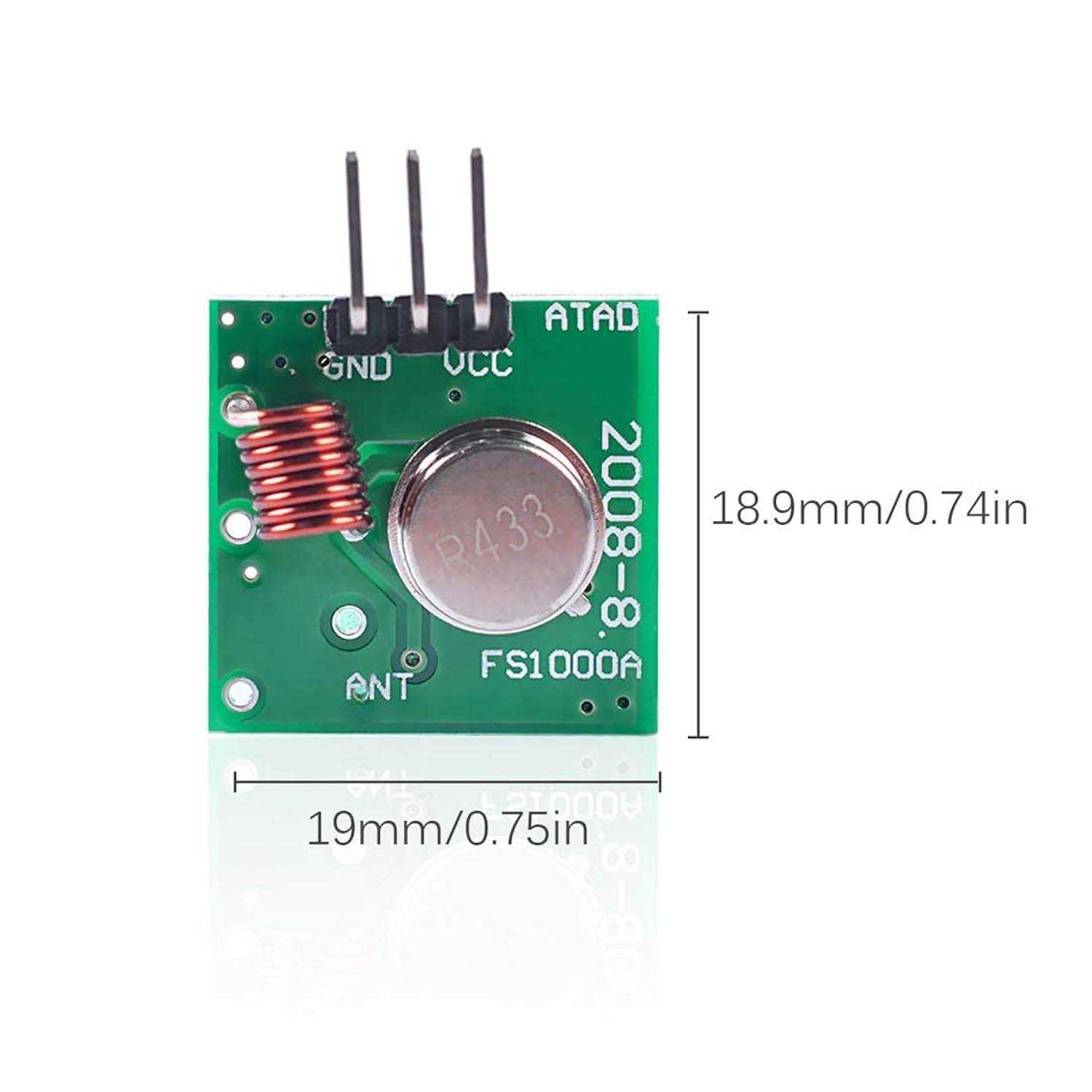 HiLetgo 5 Sets 433M Transmitter + Receiver Kit High Frequency Super Regenerative - Image 3