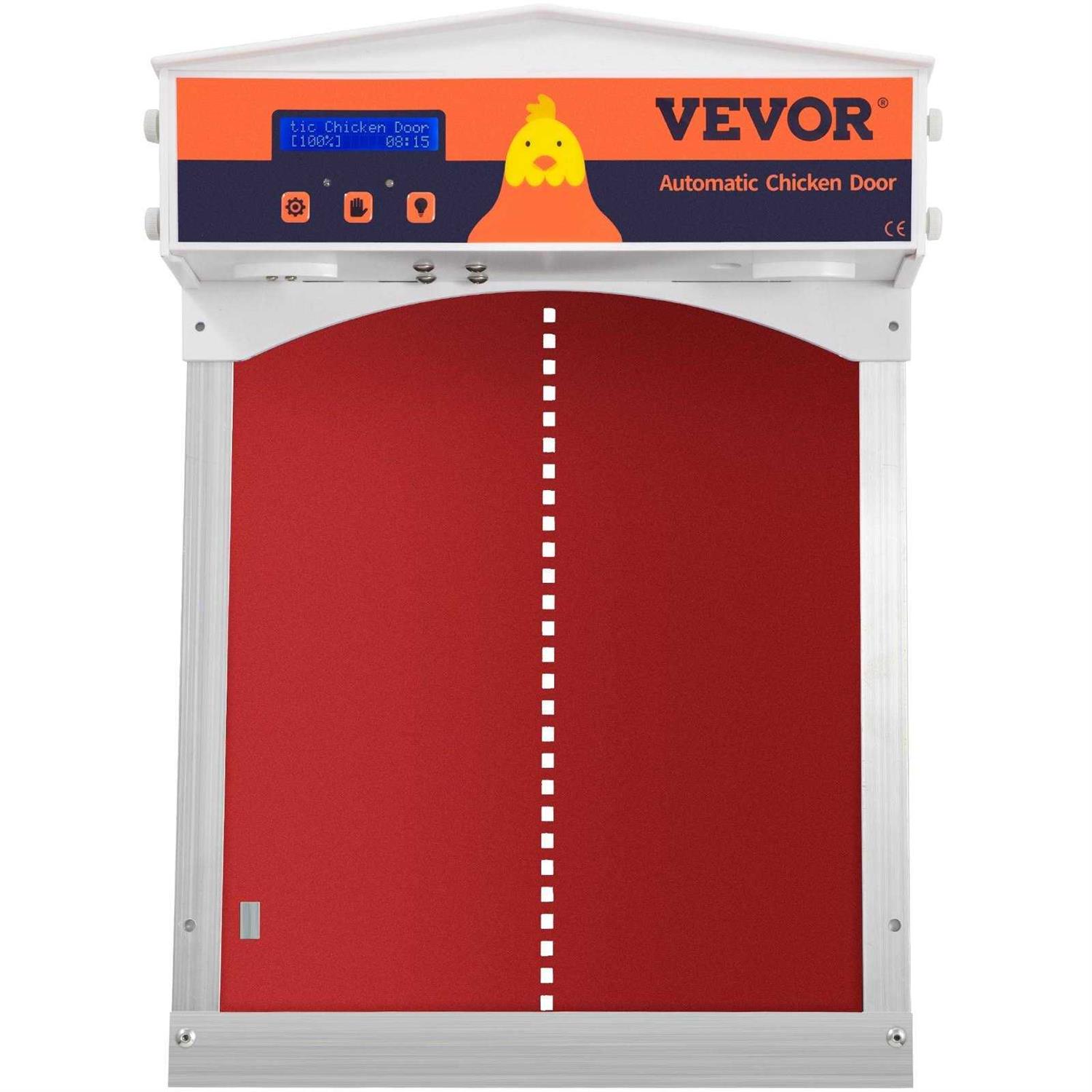 VEVOR Automatic Chicken Coop Door Chicken Door with Timer and Light Sensor Battery Powered Auto Door Opener of Full Aluminum Predator-Proof - Image 3