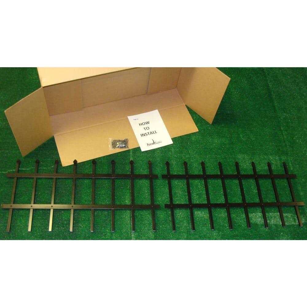 Mainstreet Aluminum Fence 3/4 in. x 1.5 ft. x 6 ft. Black Aluminum Fence Puppy Guard Add-On Panel - Image 3