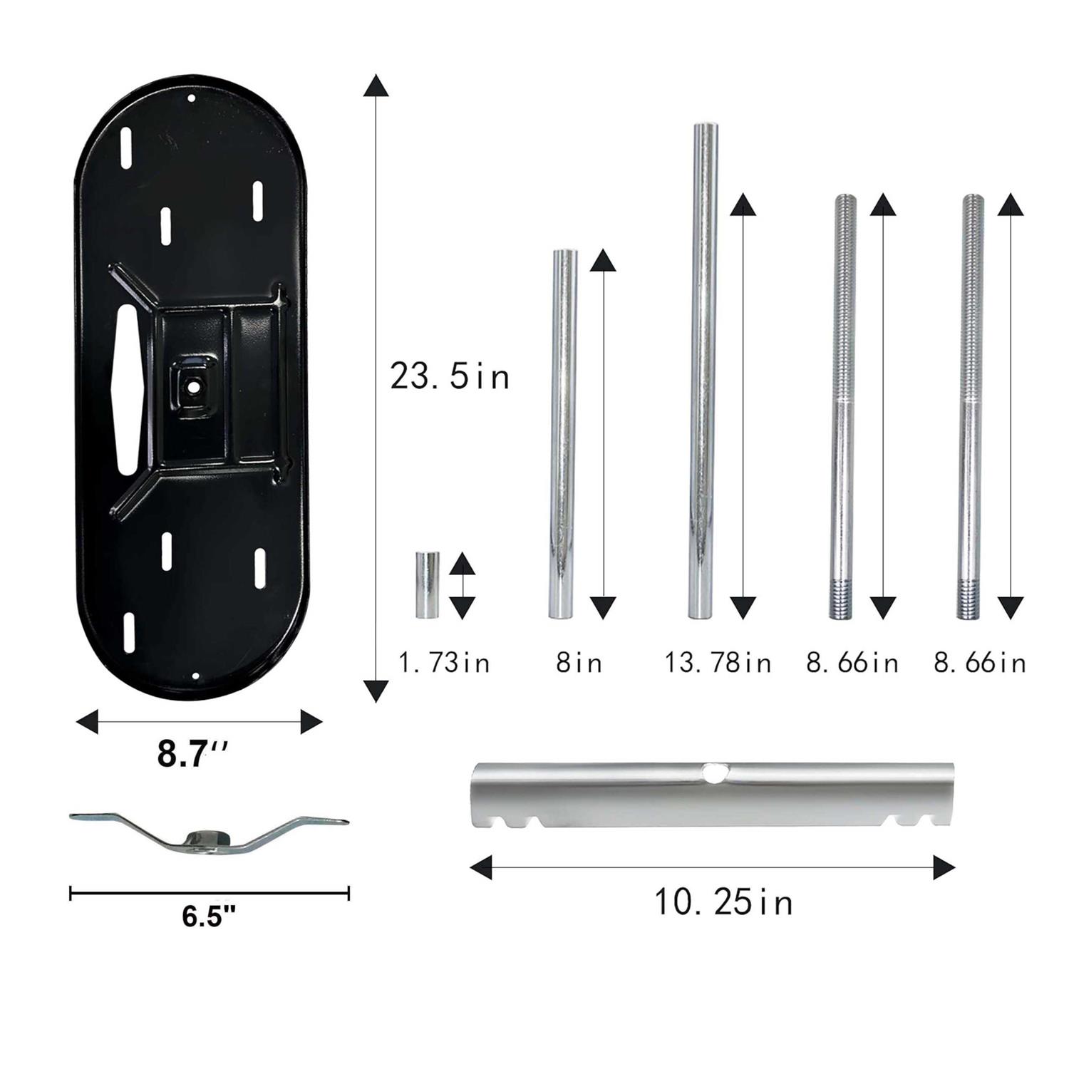 Rvpnr Rv Dual Propane Tank Mounting Rack 40lb,30lb and 20ld Tanks for Camper and Travel Trailers with Different Connecting Pipes - Image 3