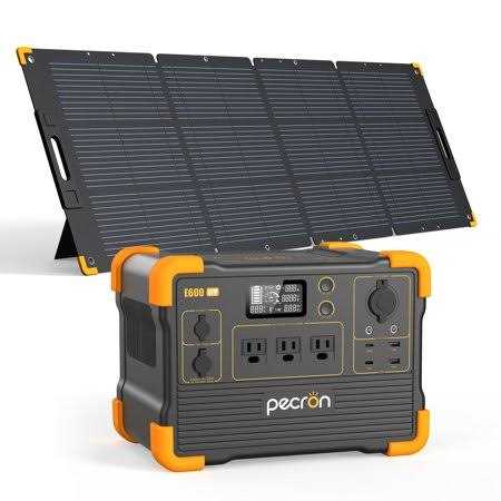 pecron Portable Power Station E600lfp 614Wh Solar Generator Power Station with 3X1200W AC Outlets 100W USB-C PD Output LiFePO4 Battery Backup