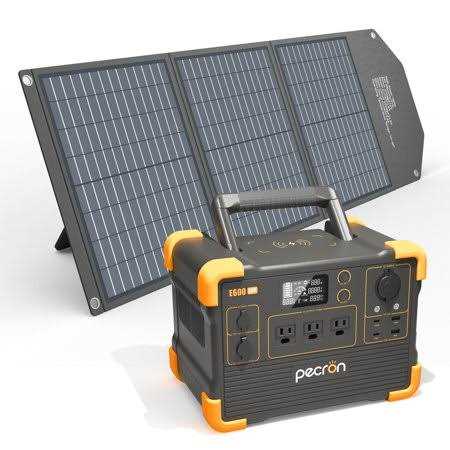 pecron Portable Power Station E600lfp 614Wh Solar Generator Power Station with 3X1200W AC Outlets 100W USB-C PD Output LiFePO4 Battery Backup - Image 2