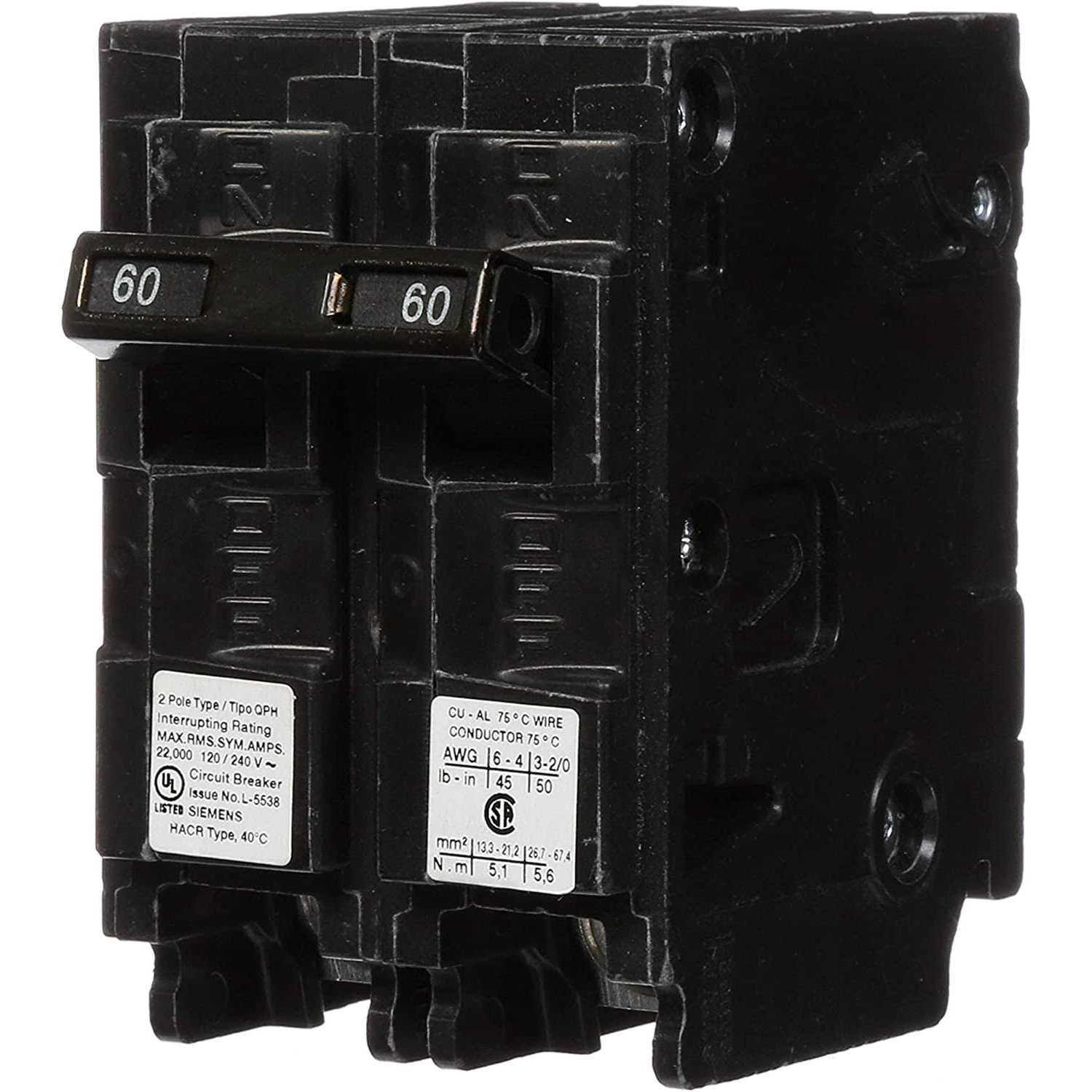 Siemens Q260 2 Pole Circuit Breaker
