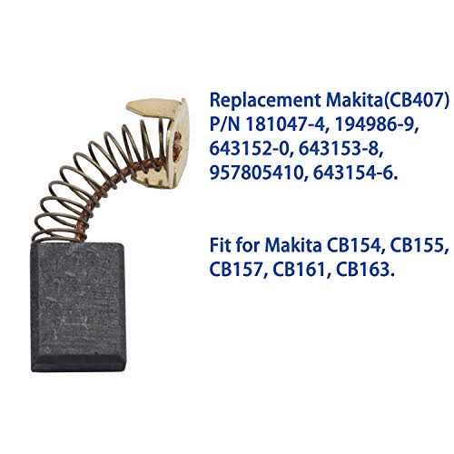 Carbon Brushes Compatible for Makita Cb154 Motor Carbon Brush Set Replaces 194986 Power Tools - Image 3