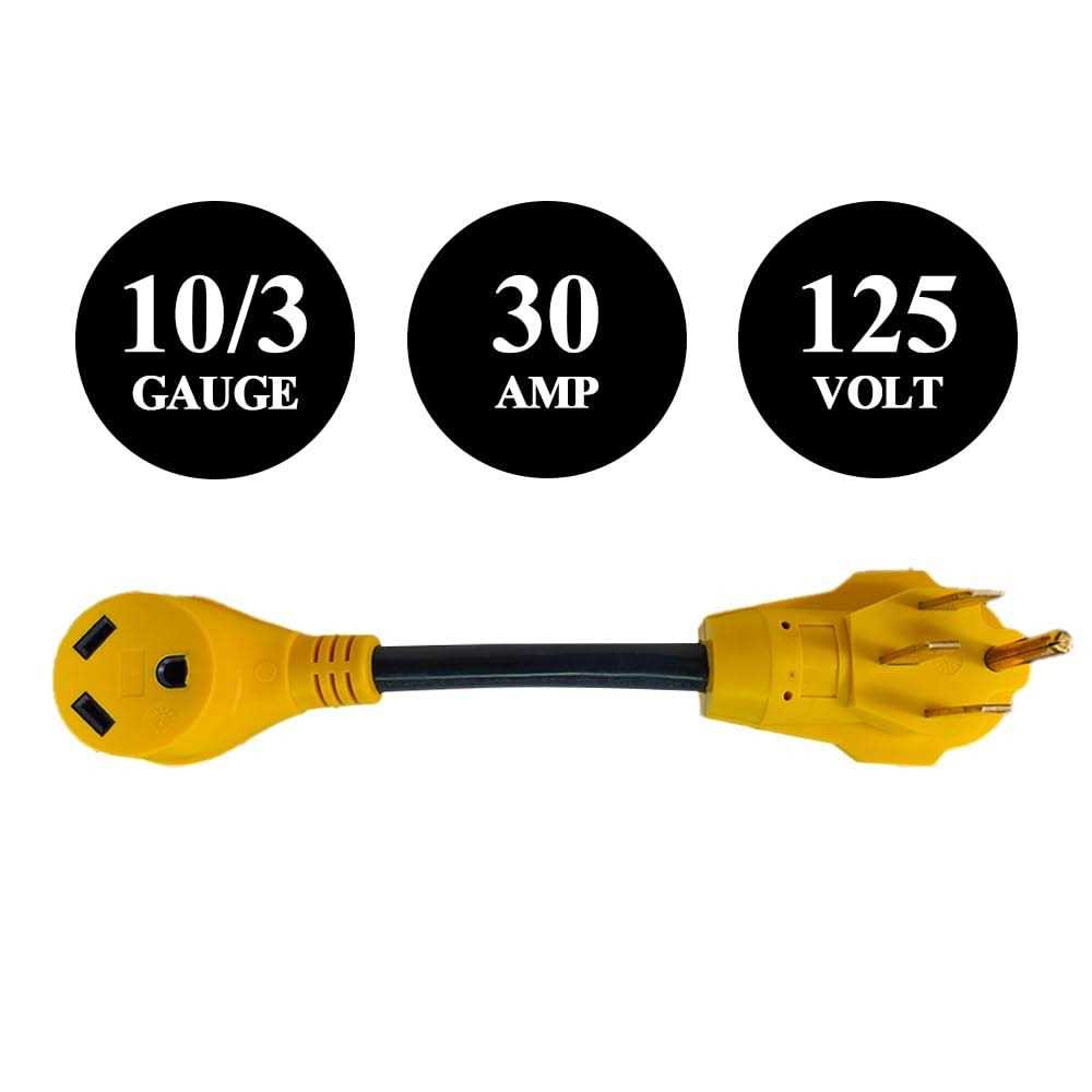 Rv Power Adapter Camper Cord-50amp Male to 30amp Female,12inch,10/3 Stw - Image 4