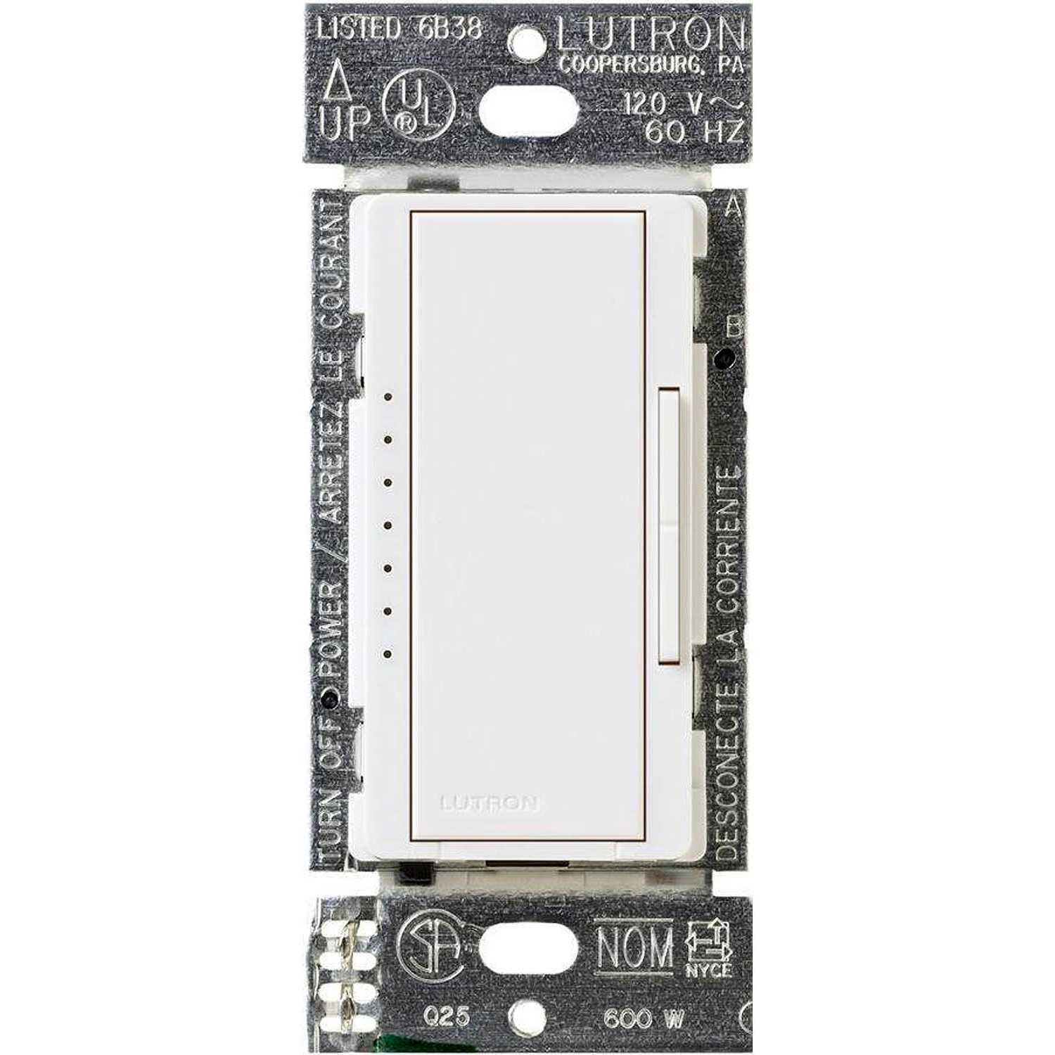 Lutron Maestro MACL-153M-WH Multi-Location CFL & LED Digital Dimmer