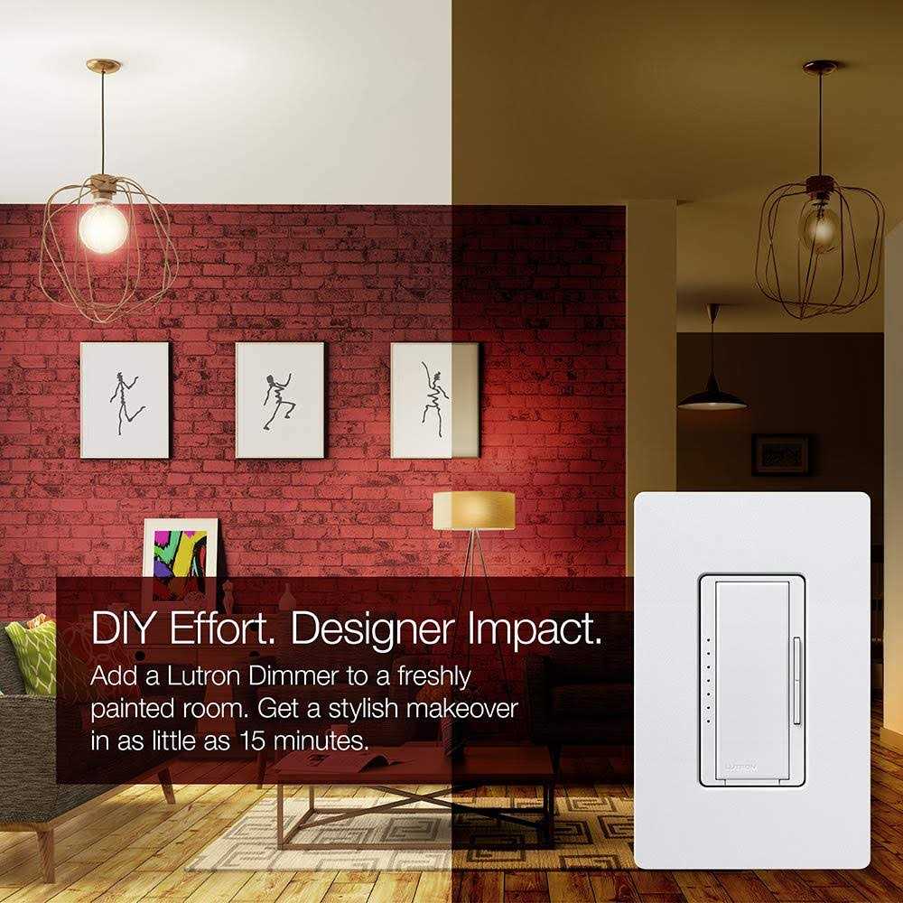 Lutron Maestro MACL-153M-WH Multi-Location CFL & LED Digital Dimmer - Image 3
