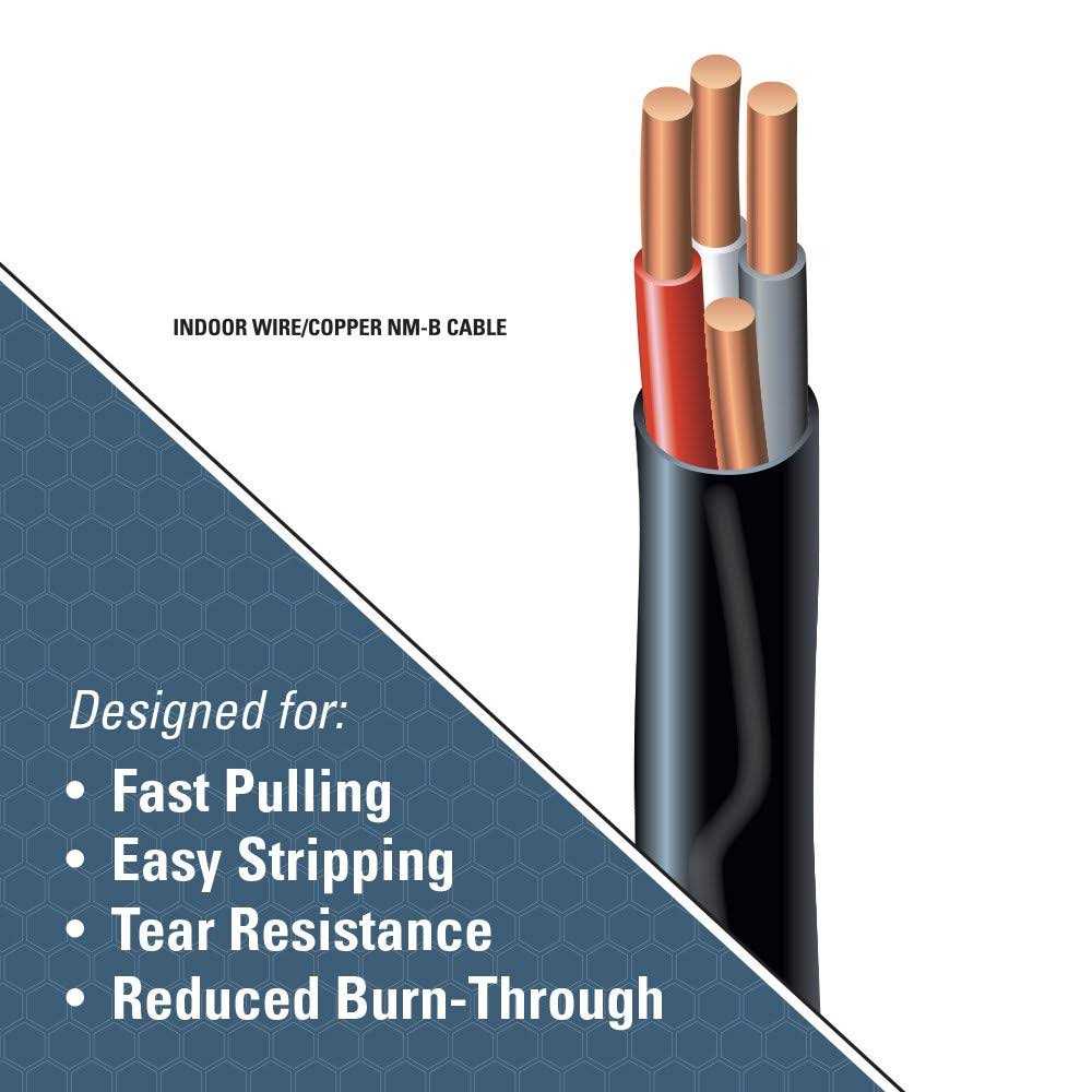 Romex 63949232 50 ft. 8/3 Black Stranded CU SIMpull NM-B Wire - Image 5