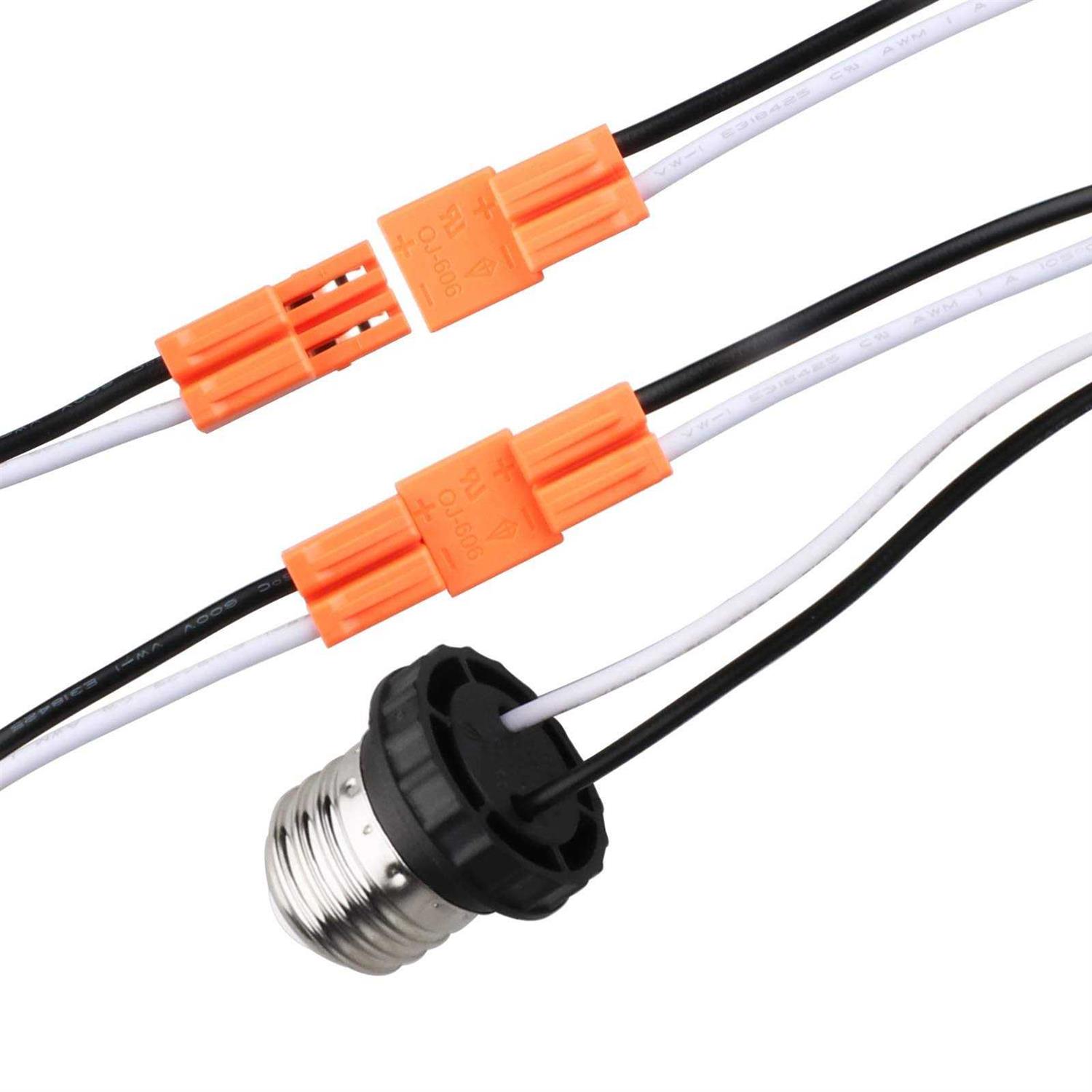 E26 Socket Adapter 6 Pack Light Bulb Socket Pigtail Screw in Male Light Socket Pigtail - Image 4