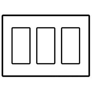 Lutron Claro 3 Gang Wallplate White CW-3-WH - Image 4