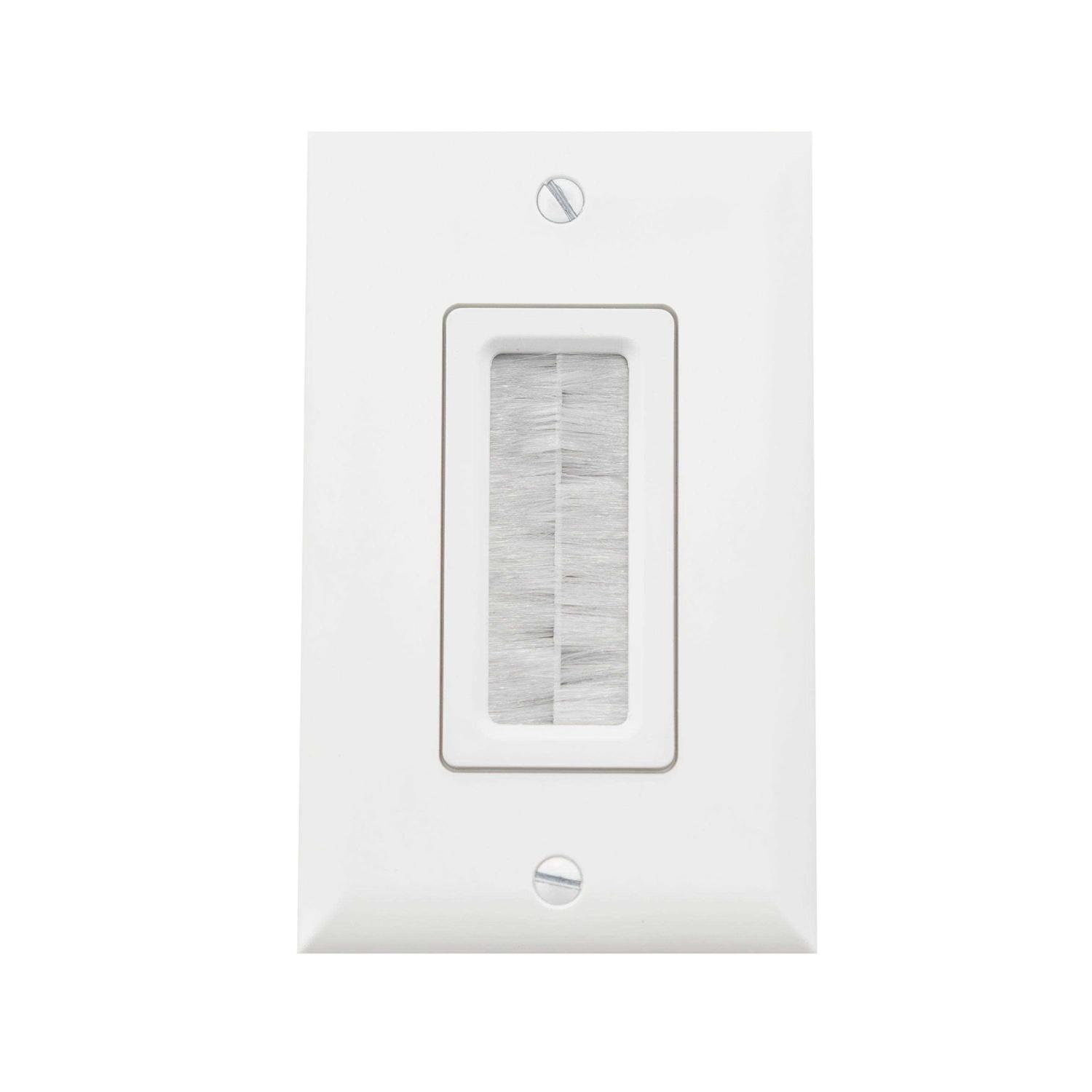 Sanus 1-Gang White Nylon Indoor Wall Plate SALIWCM1W1