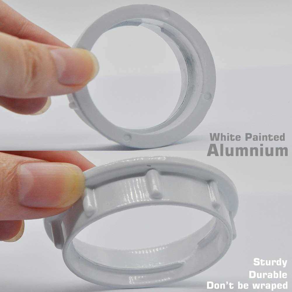 EMNOOTI Light Socket Shade Rings Aluminum Threaded Socket Ring for Medium Base E26 Sockets Retaining Rings for Glass Lamp Shades/Light Fixtures - Image 4