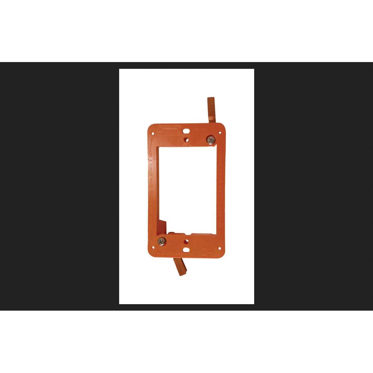 Cantex Rectangle PVC 1 gang Junction Bracket Orange - Image 2
