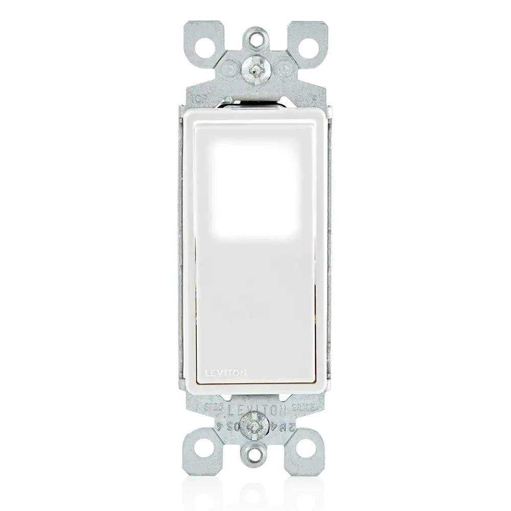Leviton Decora 15 amps Single Pole Rocker Illuminated Switch - Image 4