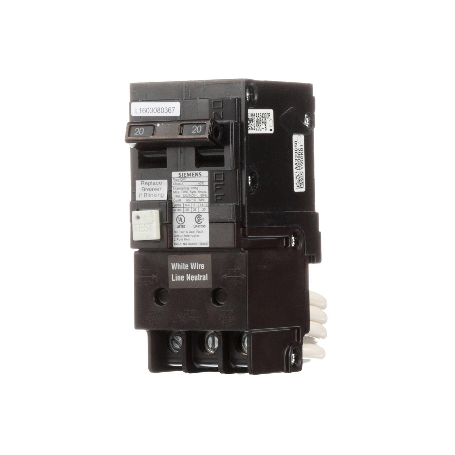 Siemens QPF 20-amp 2-Pole Gfci Circuit Breaker - Image 3