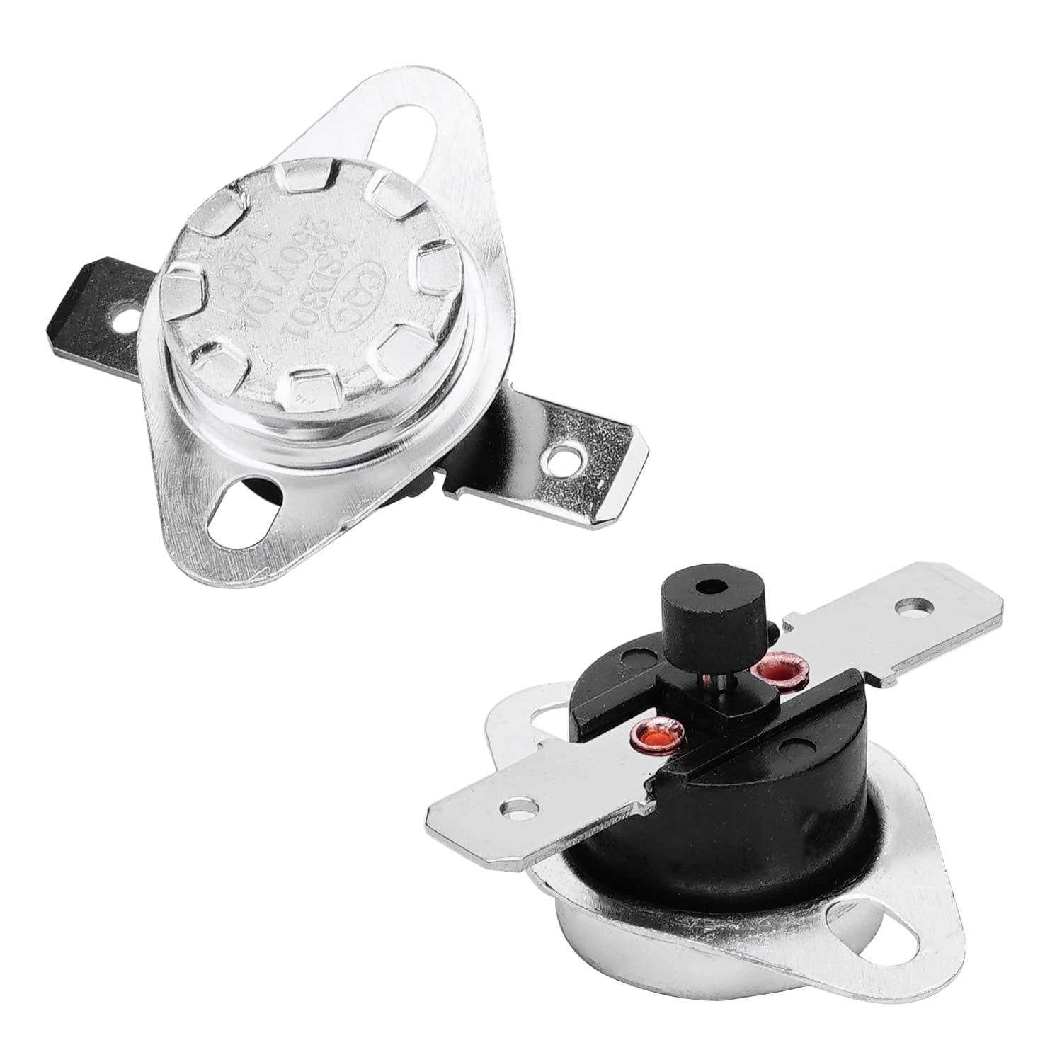Fielect KSD301 Thermostat Temperature Control Switch Adjust Snap Disc Temperature Switch Normally Closed 2 Pcs