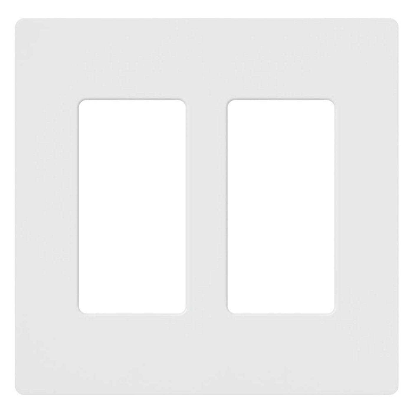 Lutron Claro 2 Gang Wallplate White CW-2-WH