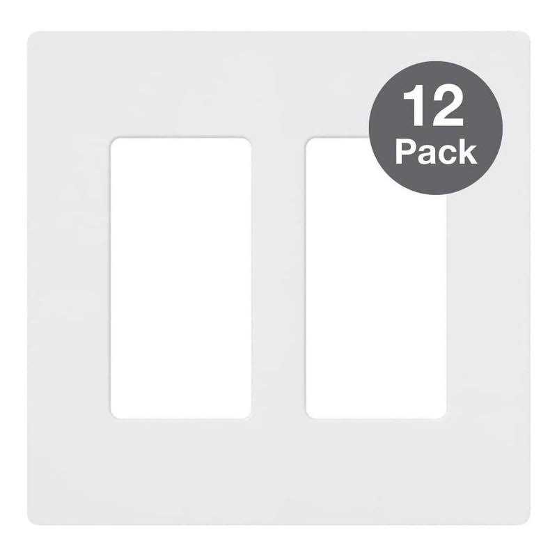 Lutron Claro 2 Gang Wallplate White CW-2-WH - Image 2