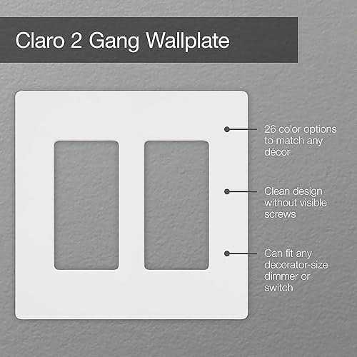 Lutron Claro 2 Gang Wallplate White CW-2-WH - Image 4