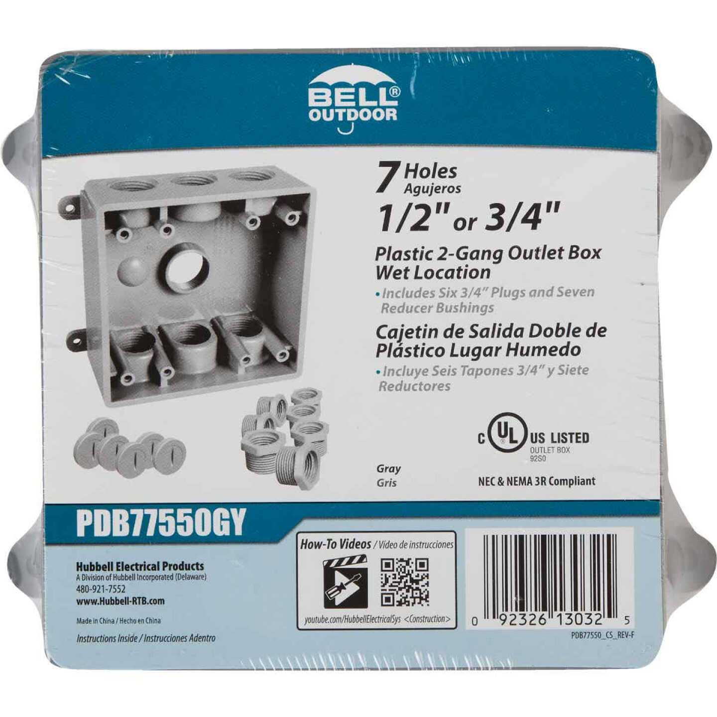 Taymac PDB77550GY Plastic Weatherproof Outlet Box - Image 4