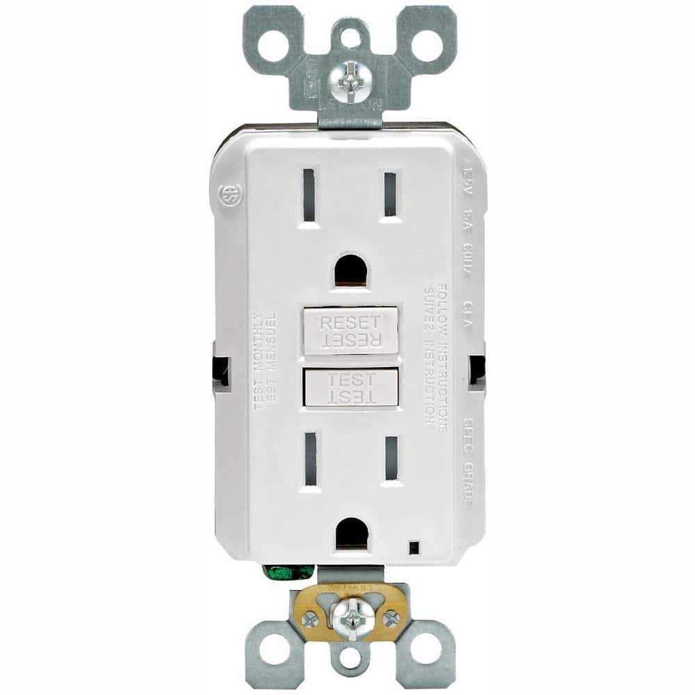 Leviton 15 Amp 125-Volt Duplex SmarTest Self-Test SmartlockPro Tamper Resistant GFCI Outlet