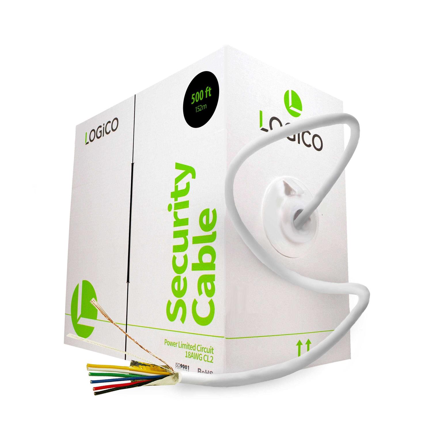 Logico Security Wire Burglar Alarm 18/6 500FT Stranded Shielded Control Speaker Cable - Image 3