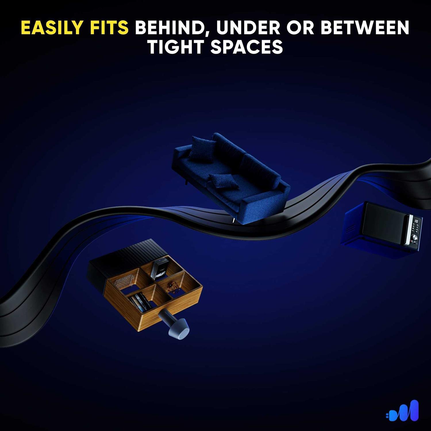 Maximm Extension Cord with Multiple Outlets with Thin Space-Saving Flat Wire Design - Image 4