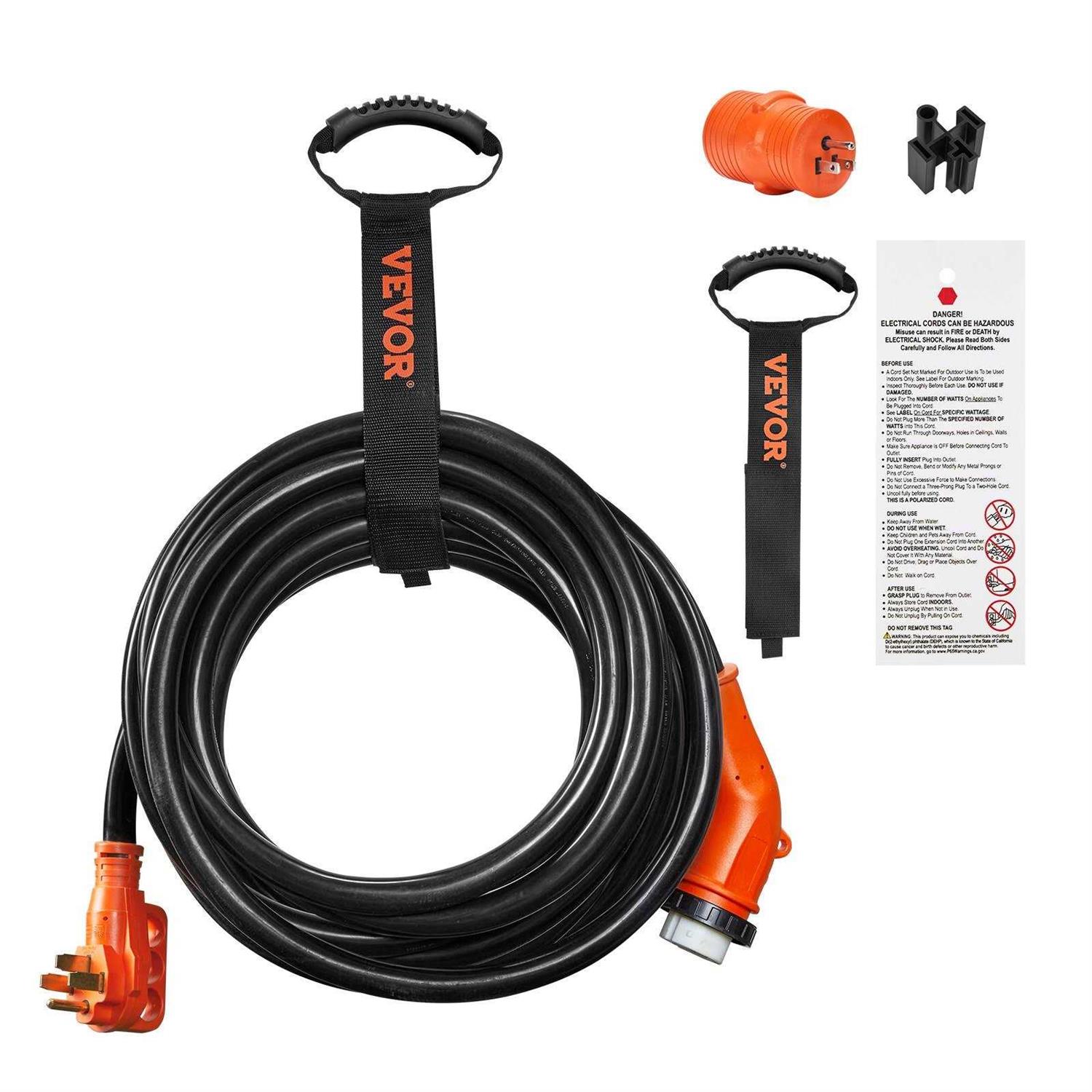 VEVOR RV Power Cord 50 Amp Heavy Duty STW 6/3 + 8/1 Generator Cord - Image 5