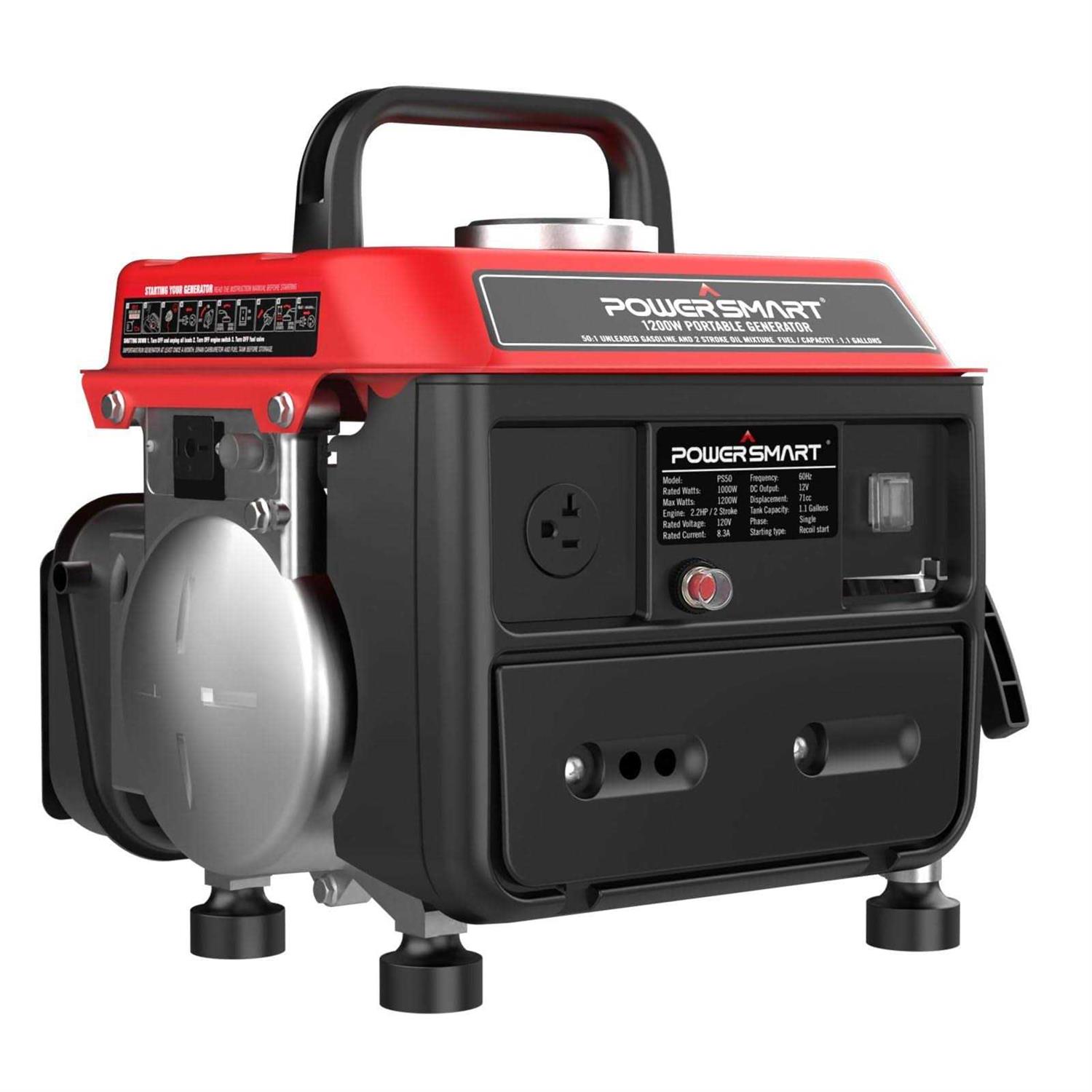 PowerSmart 1200W Portable Generator with 2-Stroke Engine