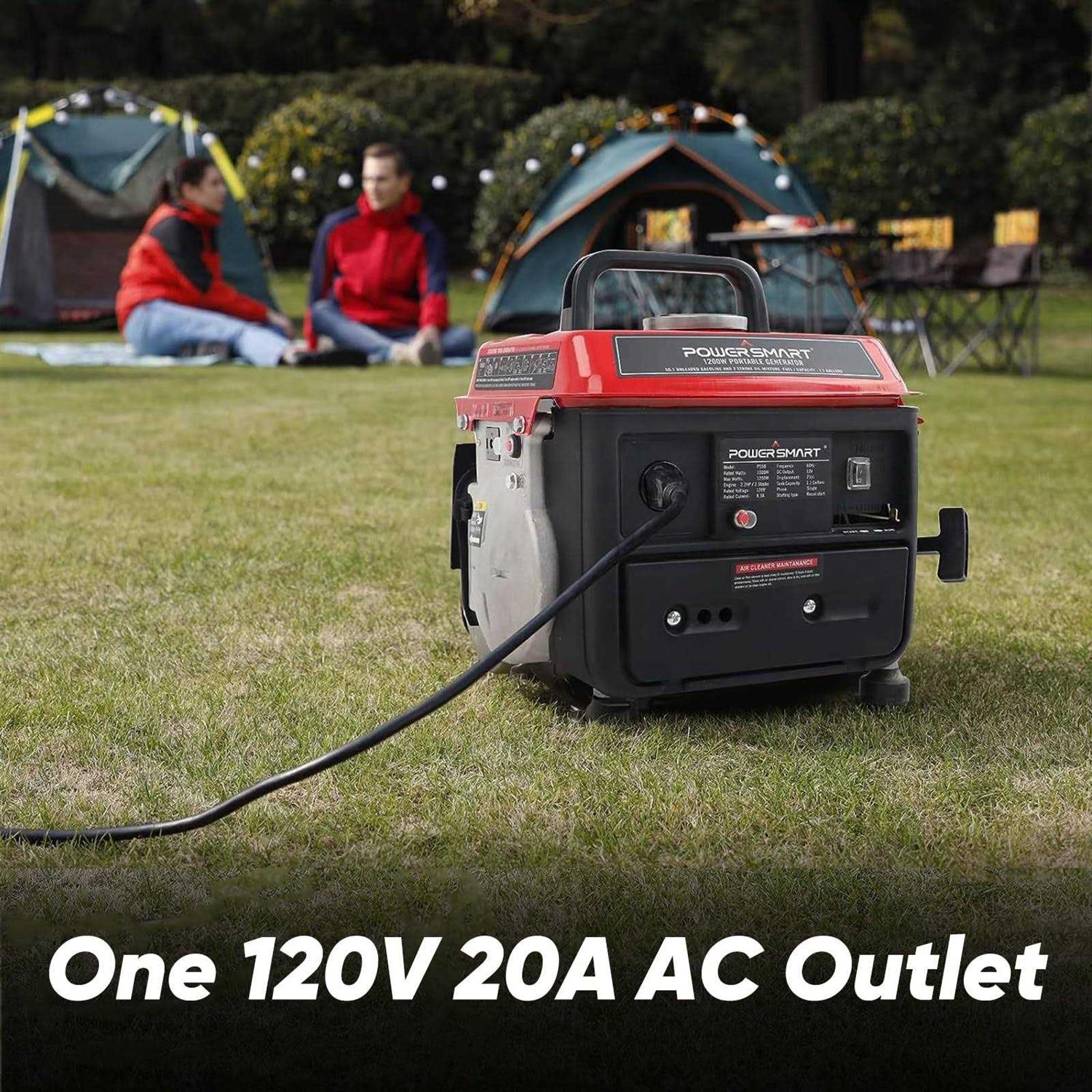 PowerSmart 1200W Portable Generator with 2-Stroke Engine - Image 4