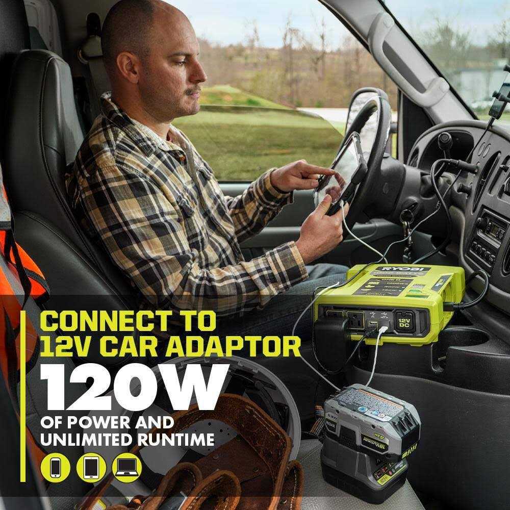 Ryobi ONE+ 18V 1000-Watt Max 12-Volt Automotive Power Inverter - Image 5
