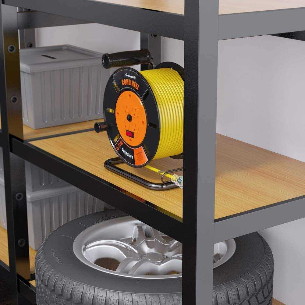 DEWENWILS Extension Cord Storage Reel with 4-Grounded Outlets - Image 2