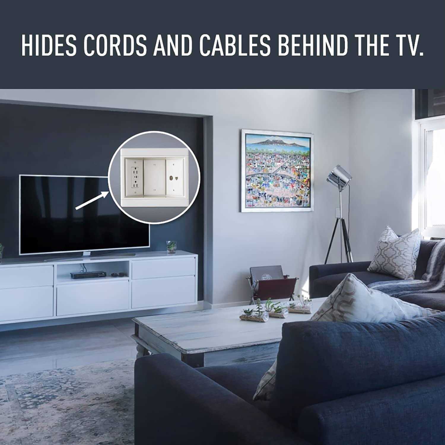 Legrand Pass & Seymour TV3LVKITWCC2 3 Gang Recessed TV Box with Low Voltage Kit - Image 2