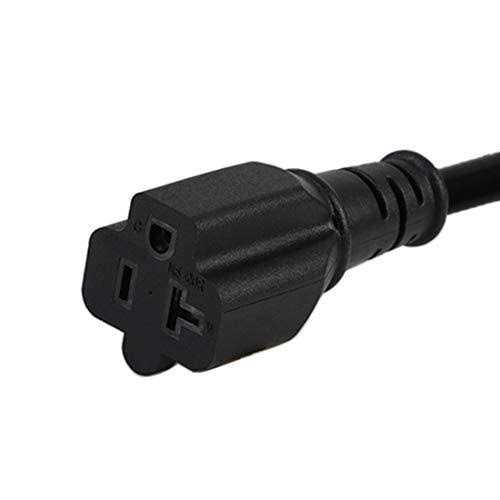 Right Angle 15 Amp to 20 Amp Plug Adapter Cable UL Listed 14AWG NEMA 5-15P to 5-15/20R 15 Amp Household - Image 3