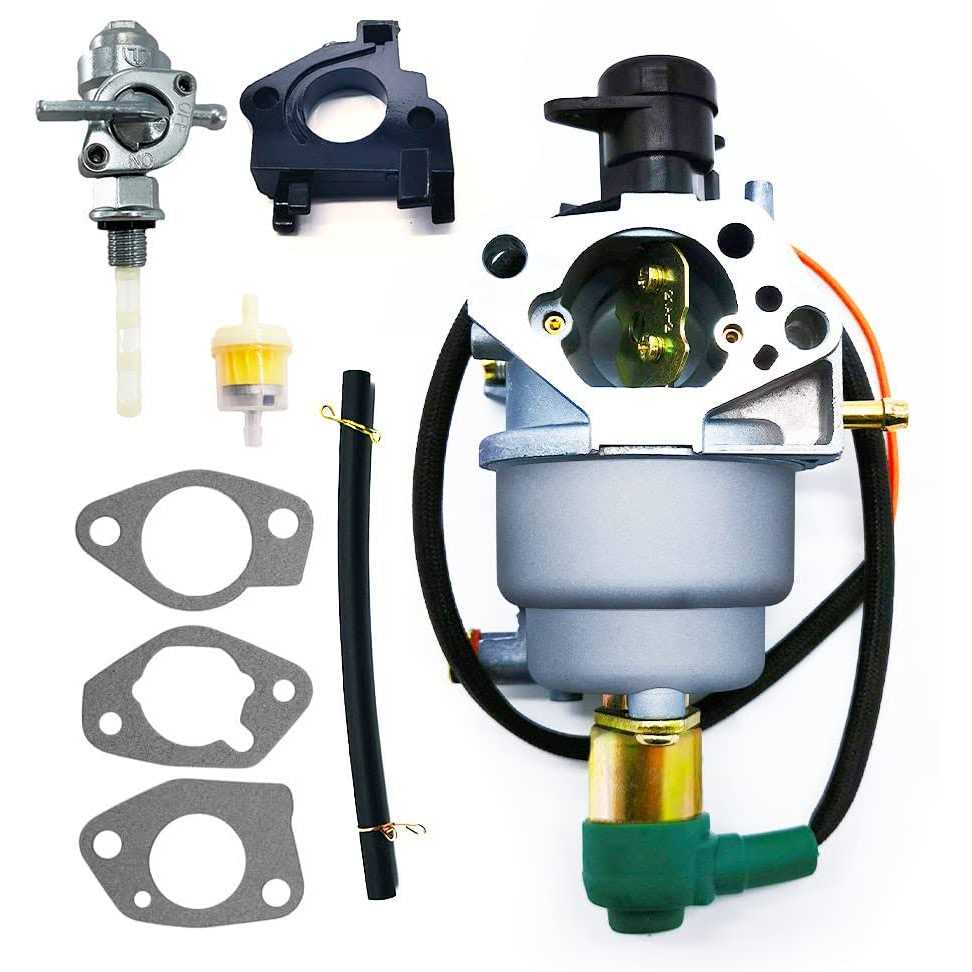 Carburetor Carb for Wen Power Pro 56551 56680 56682 5500 6800 7000E 9000E R390 389CC 390CC 13HP Generator with Fuel Shutoff Valve Line Gasket