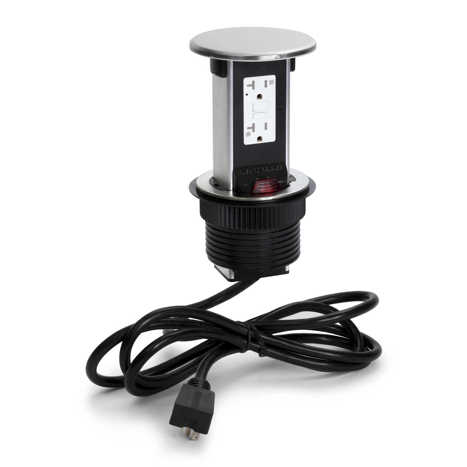 Round Countertop Two 20A Power Pop Up By Lew PUR20-S