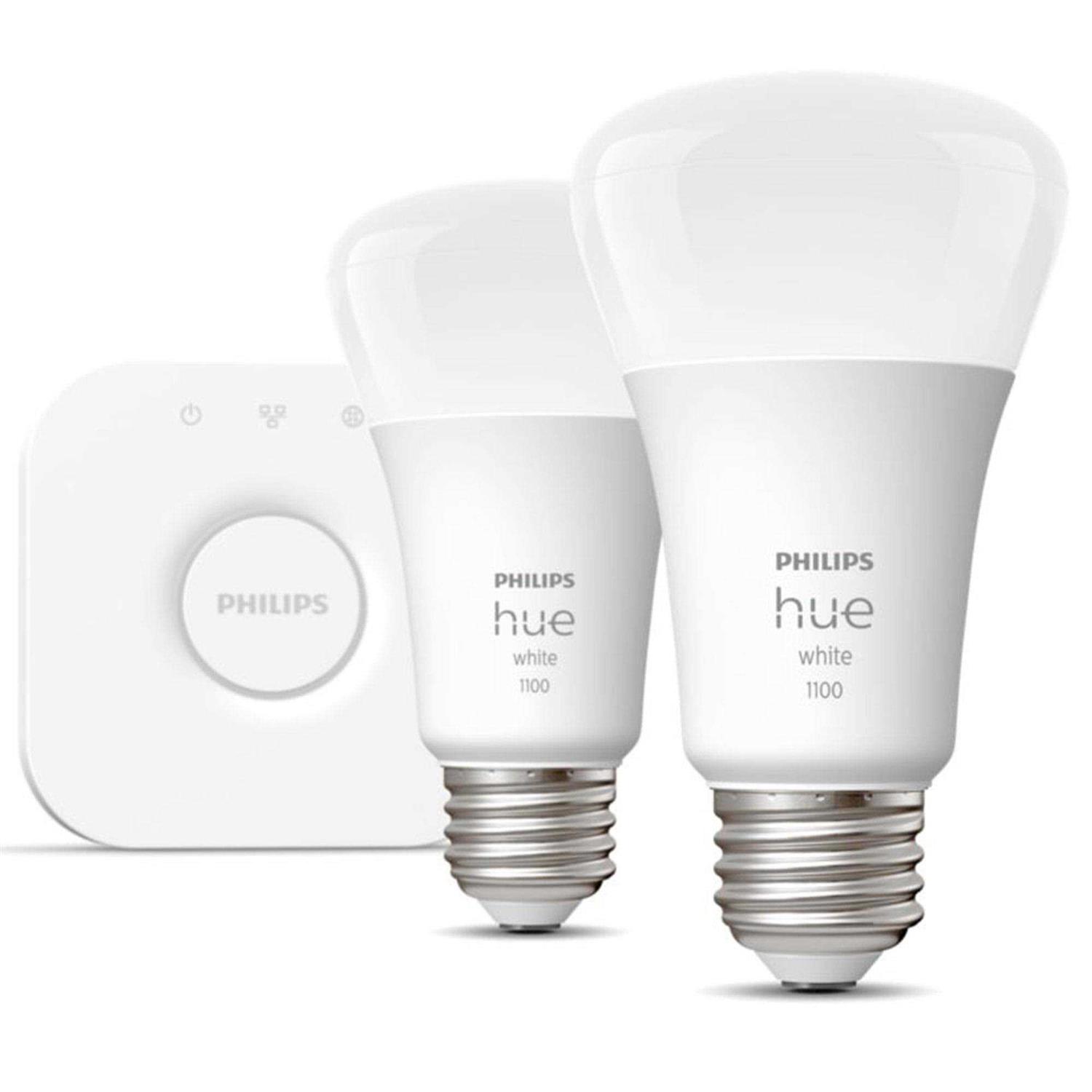 Philips Hue A19 E26 LED White Starter Kit