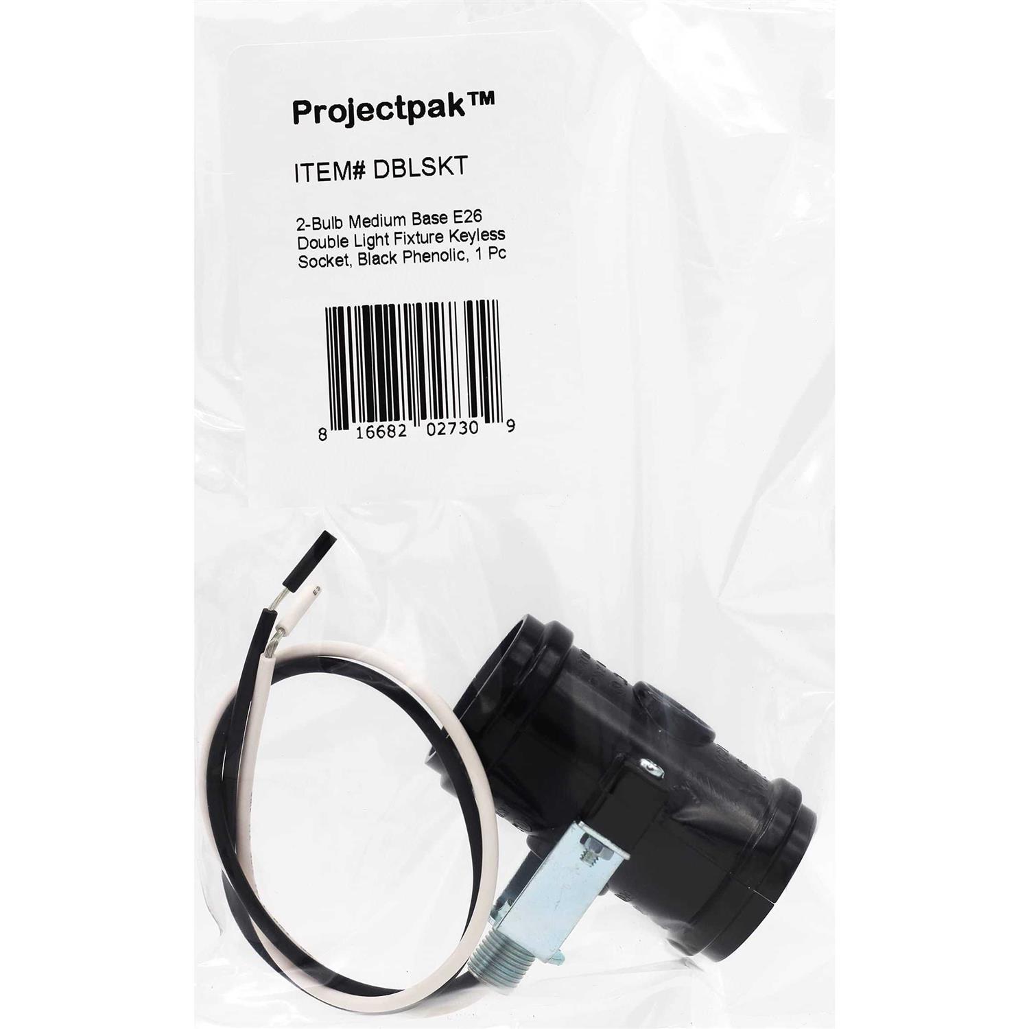 Projectpak Double Bulb Socket 2-Light Twin Cluster Socket Incandescent Lampholder - Image 2