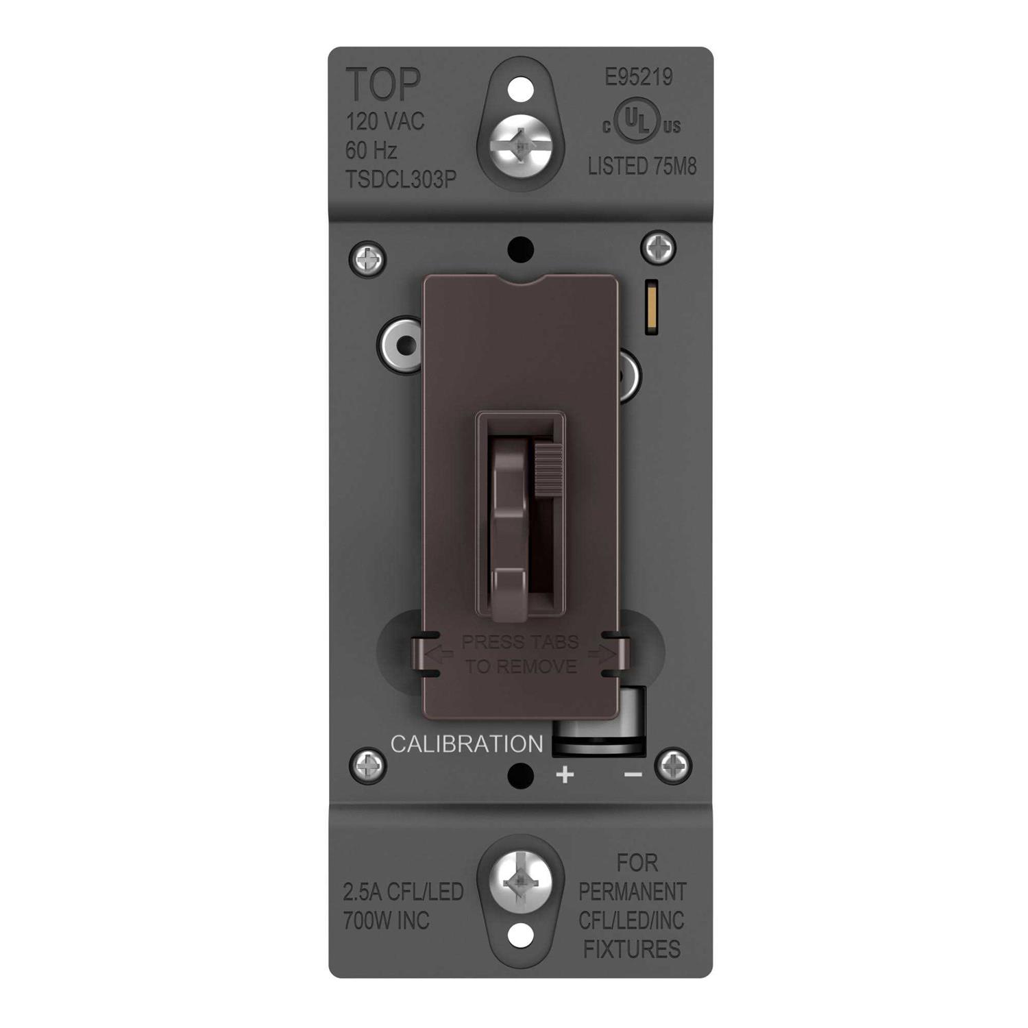 P&S tsdcl303p Toggle Slide Dimmer Cfl/Led