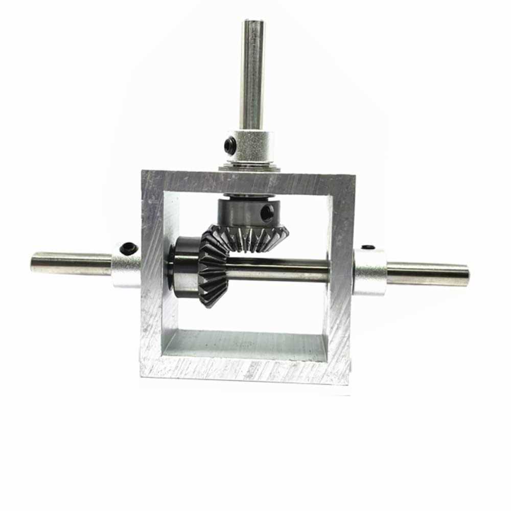 PGFUN 1:1 Right Angle Bevel Gearbox 1 Module 20 Teeth 90 Angle Drive Steering Gear Device Simple Mechanical DIY Module