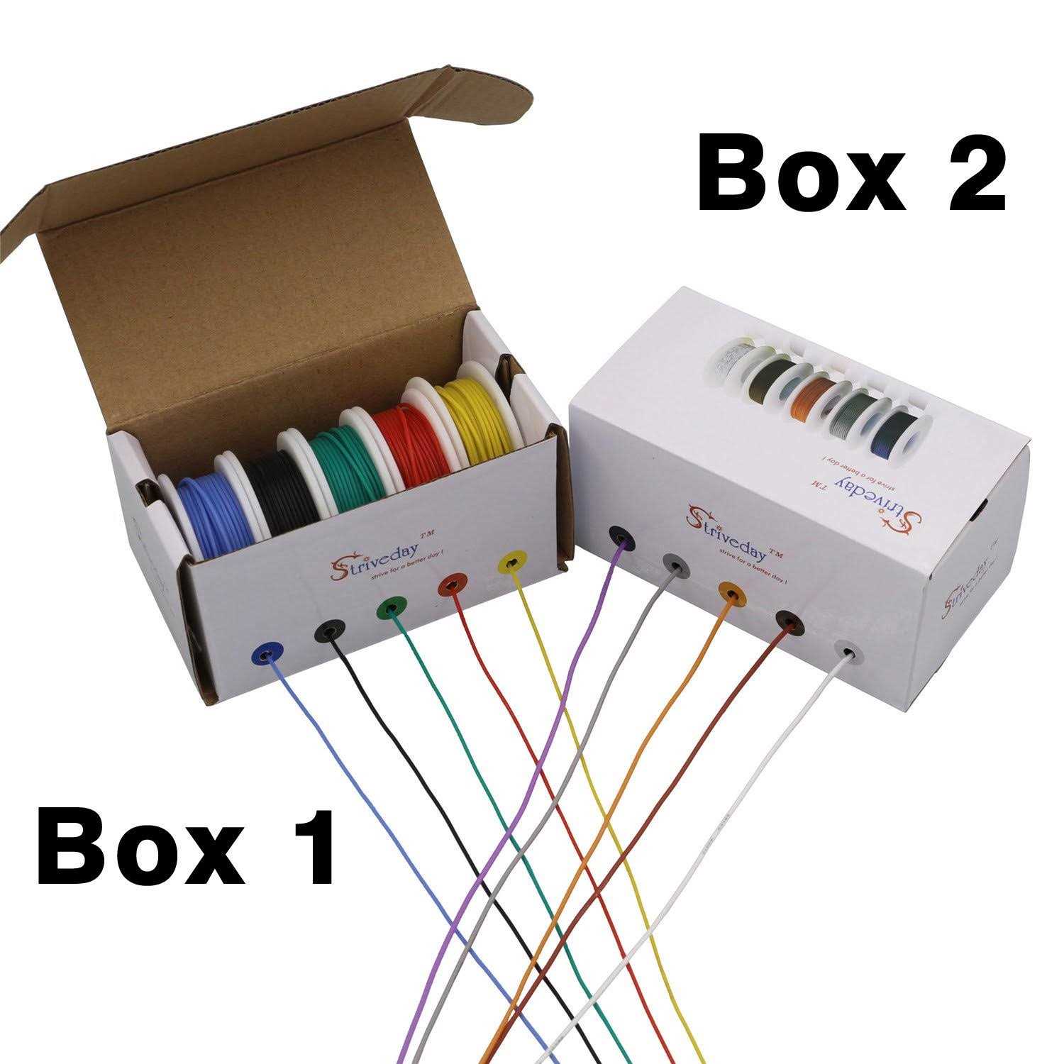 Striveday Flexible Silicone Wire Electric Wire Gauge Tinned Copper Hook Up Wire 300V Cables Electronic Stranded Wire Ca - Image 5