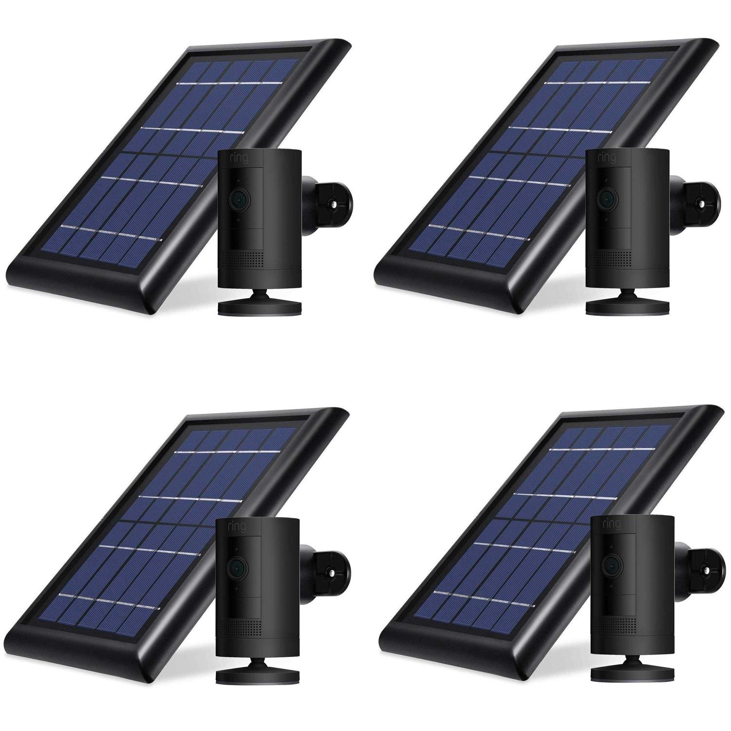 Ring Stick Up Cam Battery with Solar Panel Bundle