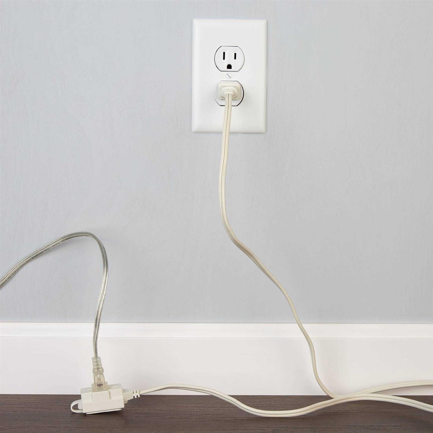 Project Source 15-ft 16 / 2-Prong Indoor Spt-2 Light Duty General Extension Cord in White UT660615 - Image 4