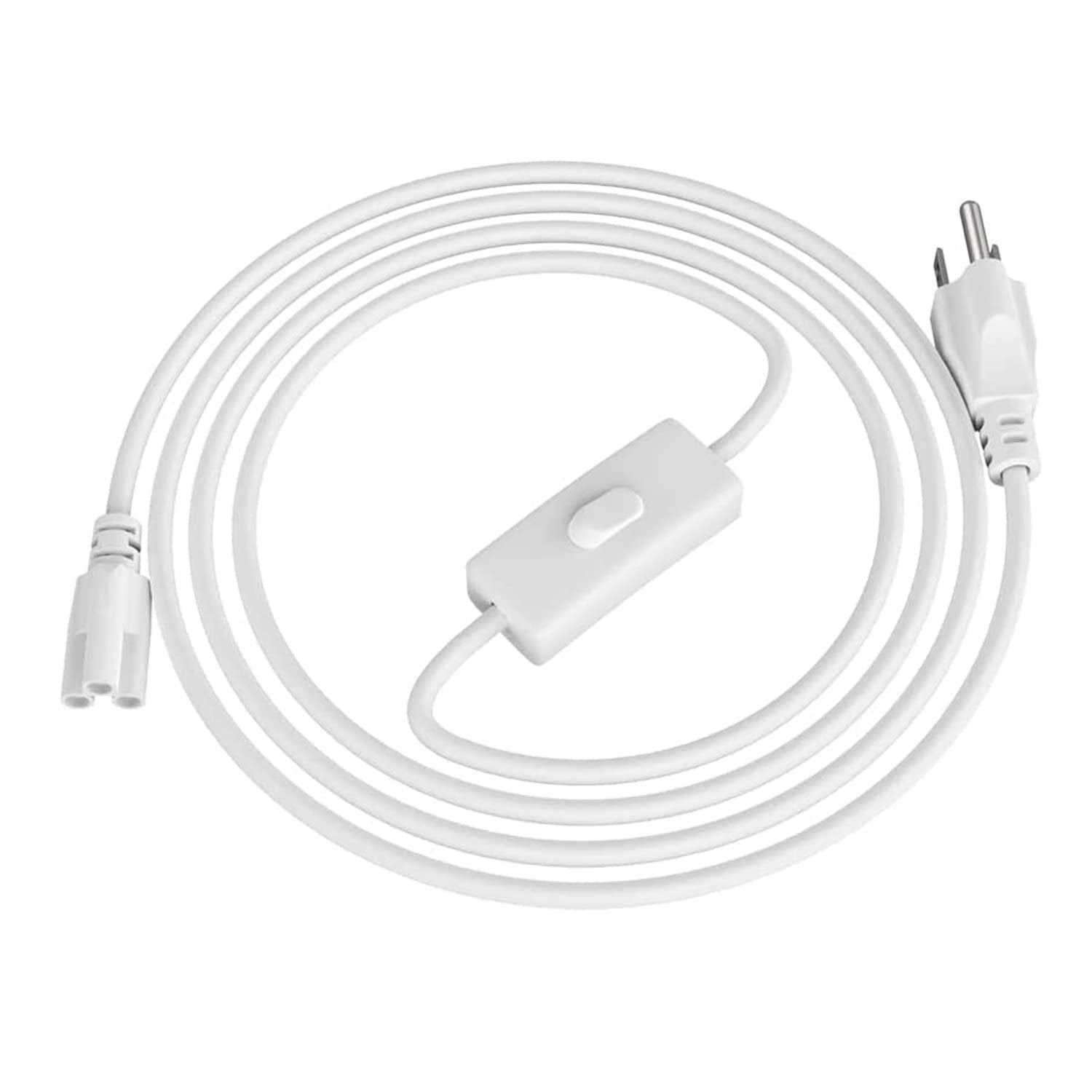 SHOPLED T5 T8 LED Tube Power Wire Cable with On/Off Switch 3 Prong Plug (5ft 1-Pack US Plug Cord)