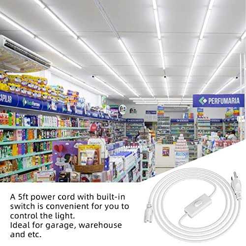 SHOPLED T5 T8 LED Tube Power Wire Cable with On/Off Switch 3 Prong Plug (5ft 1-Pack US Plug Cord) - Image 2