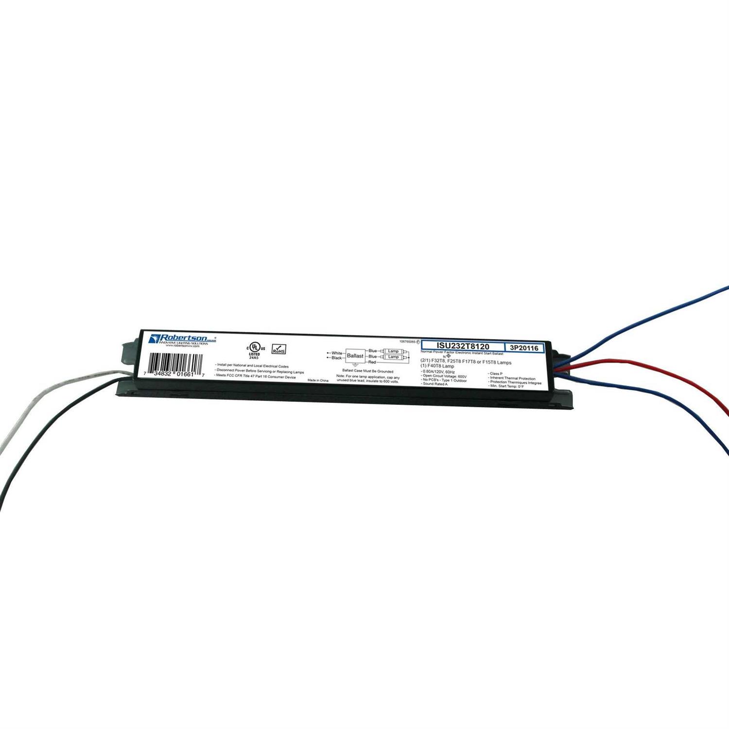 Robertson 3p20116 eBallast, Instant Start, Npf, 1 or 2 Lamp F32t8