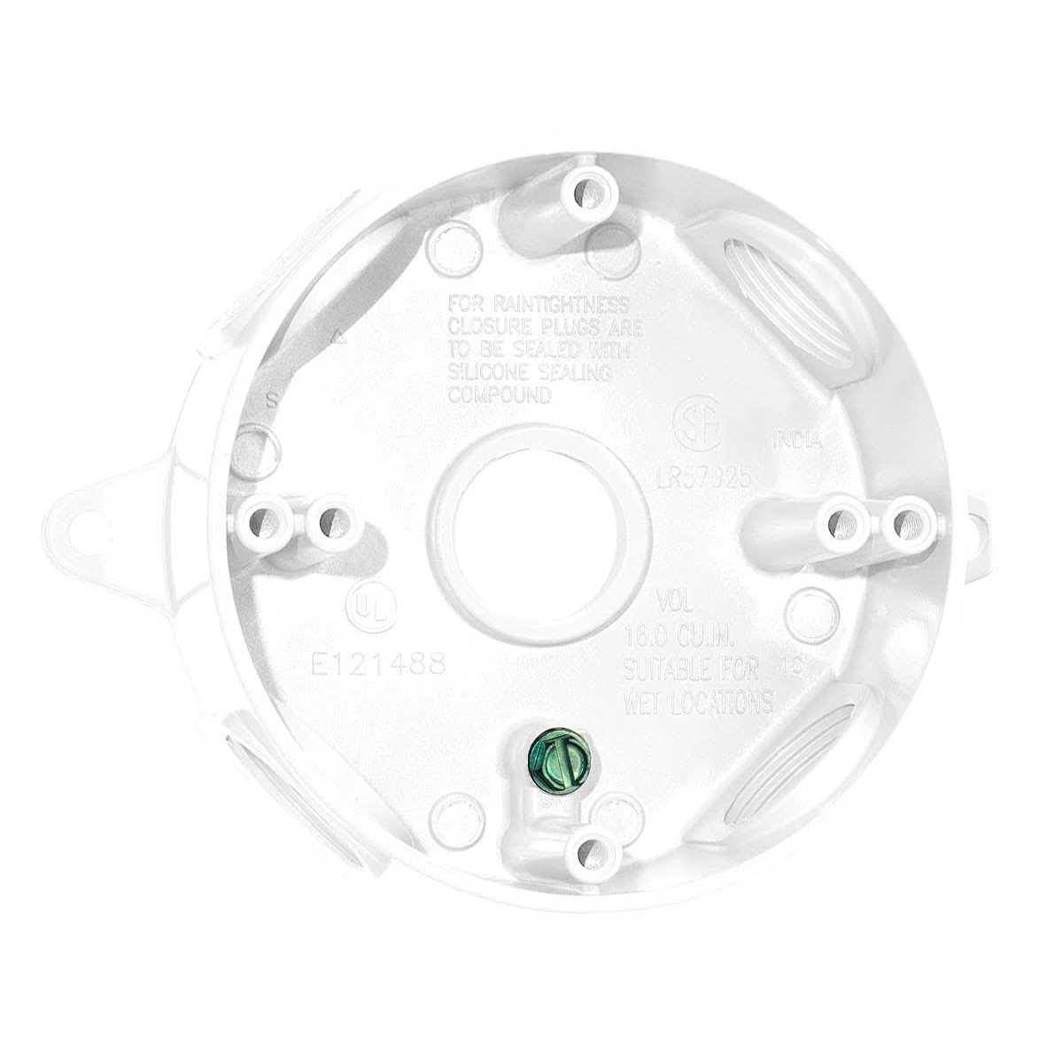 Sigma Electric 143854WH Round Outlet Box - Image 3