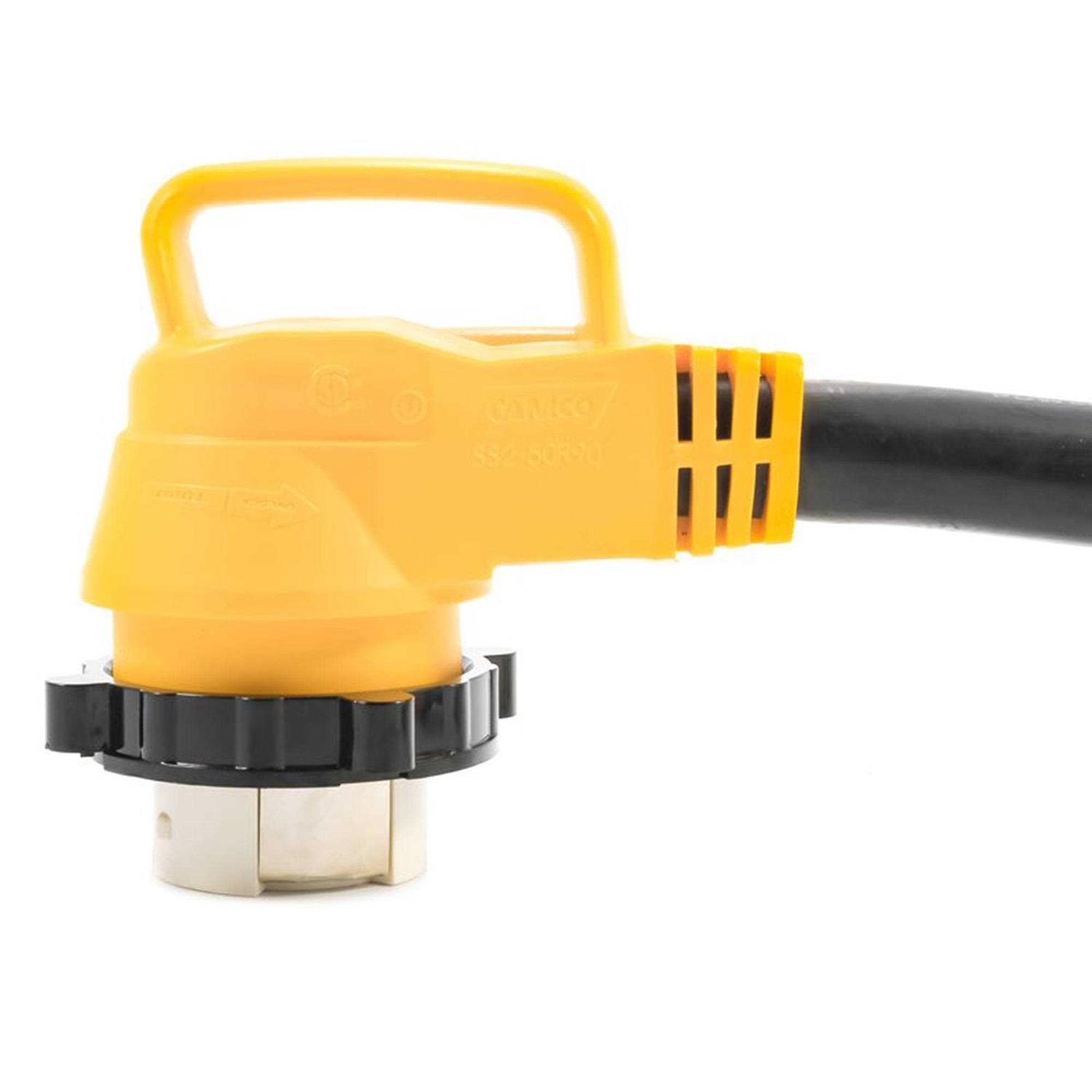 Camco 18 50-Amp 90-Degree PowerGrip Locking Adapter 55572 - Image 3